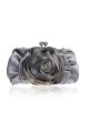 Jolie pochette gris mariage fleur - Ref SAC338 - 02