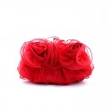 Joli sac à main soirée rouge feu - Ref SAC358 - 02
