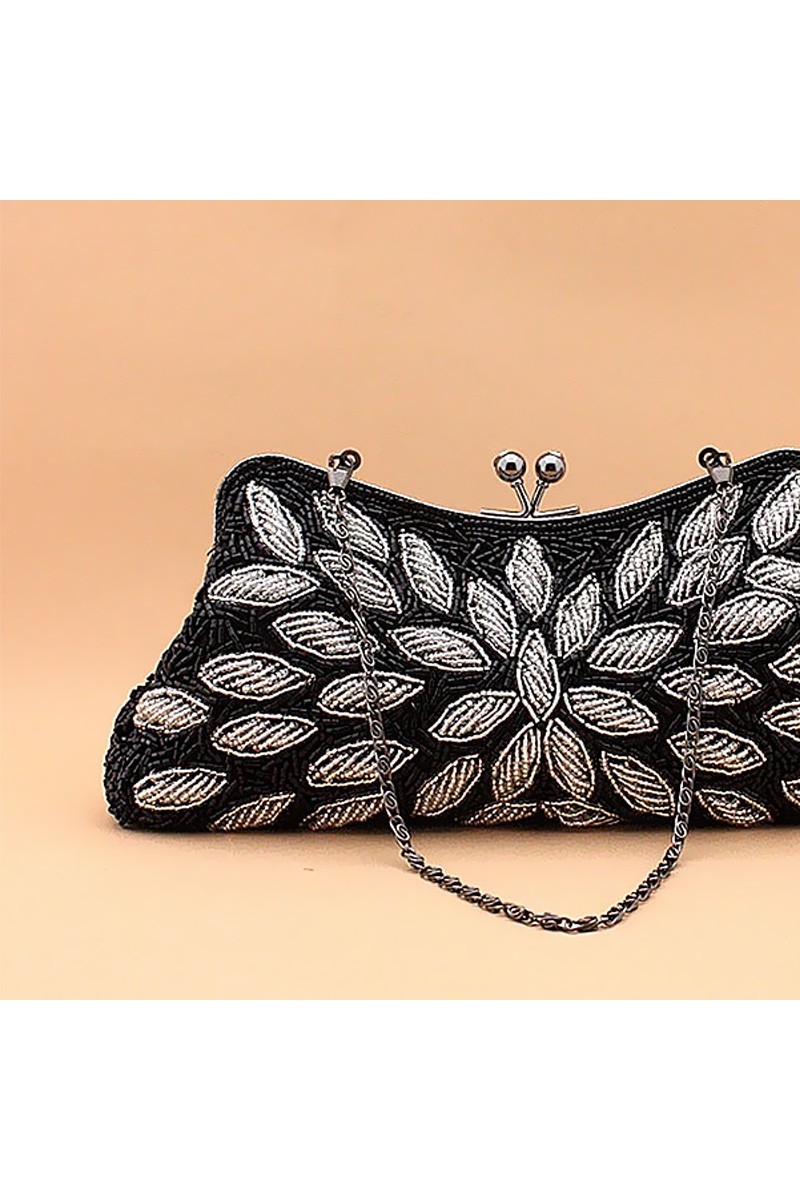 Sac à main 374 noir et couleur Argent - Ref SAC374 - 01 Sac à main 374 noir et couleur Argent - Ref SAC374 - 01