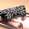 Black evening clutch with small strap - Ref SAC374 - 03