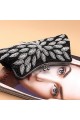 Black evening clutch with small strap - Ref SAC374 - 03