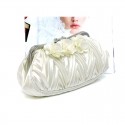Affordable flower off white clutch bag - Ref SAC381 - 02