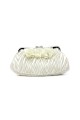 Affordable flower off white clutch bag - Ref SAC381 - 03