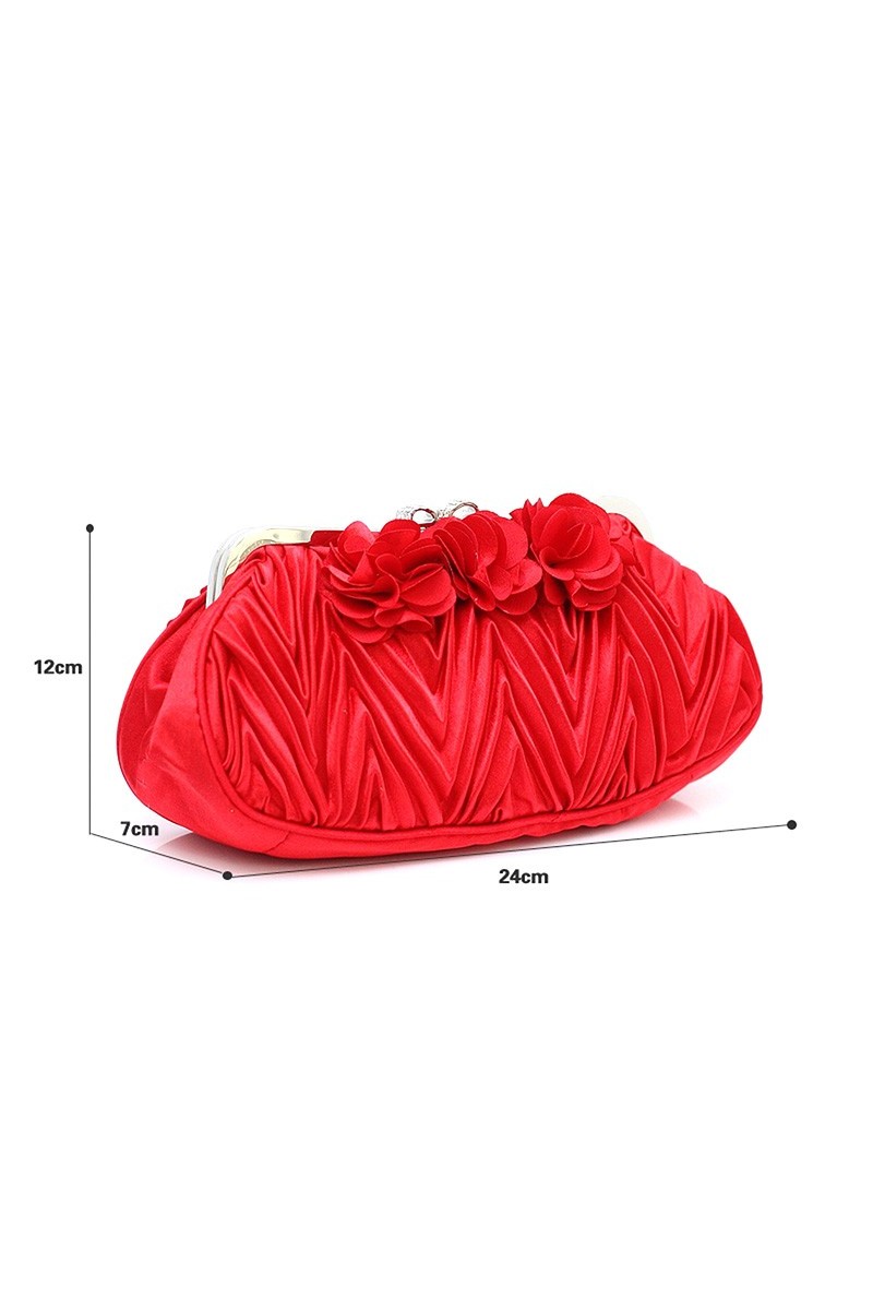 RARITYUS Women Evening Bag Silk-Like Satin Rose Shaped Clutch Handbag with  Elegant Metal Handle for Party WeddingÃ‚ Purse : Amazon.in: Fashion