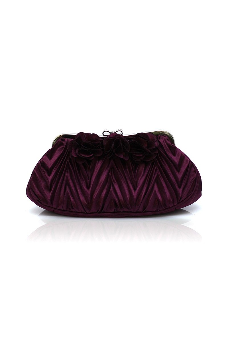 Beautiul flower purple evening clutch - Ref SAC389 - 01