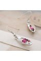 Boucles d'oreilles pierre rose - Ref B043 - 03