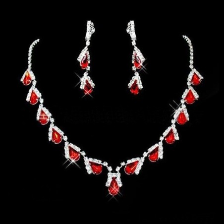 Parure élégante melusine rouge tendance