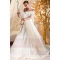 A-Line Off-the-Shoulder Long Sleeves Vintage Boho Wedding Dresses - Ref M334 - 02