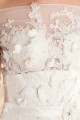 robe de mariage avec manches dentelle et fleures - Ref M346 - 03