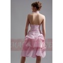 robe de cocktail rose douceur en taffetas - Ref C099 - 03