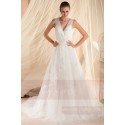 robe de mariée dentelle chic blanc ou blanc casse - Ref M347 - 04