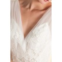 robe de mariée dentelle chic blanc ou blanc casse - Ref M347 - 05