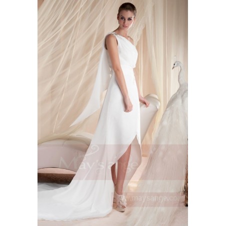 White bridal gown M348