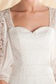 Sweetheart Neckline Lace Wedding Dress With Long Open Sleeve - Ref M349 - 03
