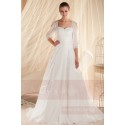 robe pour mariage dentelle avec manche ouverte - Ref M349 - 04