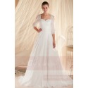 Sweetheart Neckline Lace Wedding Dress With Long Open Sleeve - Ref M349 - 04