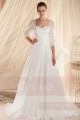 Sweetheart Neckline Lace Wedding Dress With Long Open Sleeve - Ref M349 - 04