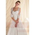 Sweetheart Neckline Lace Wedding Dress With Long Open Sleeve - Ref M349 - 05