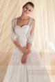 Sweetheart Neckline Lace Wedding Dress With Long Open Sleeve - Ref M349 - 05