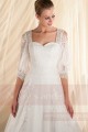 Sweetheart Neckline Lace Wedding Dress With Long Open Sleeve - Ref M349 - 06