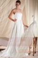 robe mariage bustier simple blanche en satin pas cher - Ref M354 - 03