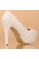 chaussure mariage dentelle perles - Ref CH055 - 03