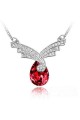 Beautiful cheap red statement necklace - Ref F004 - 02