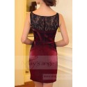 robe habillée rouge et noire pour mariage soirée dentelle - Ref C747 - 03