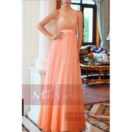 robe de soirée pas cher rose faux deux pieces
