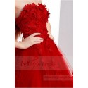 robe habillée bustier pour mariage rouge - Ref P071 - 04