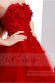 robe habillée bustier pour mariage rouge - Ref P071 - 04