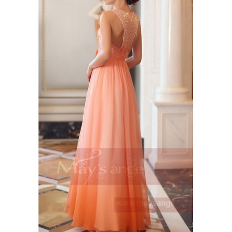 robe longue de soirée   orange