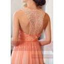 LONG ORANGE DRESS WITH EMBROIDERED TOP - Ref L704 - 04