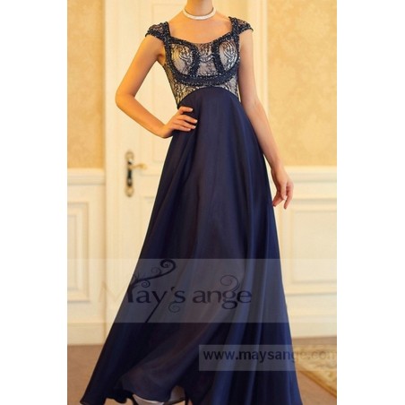 robe habillée pour cérémonie bleu profond