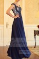 robe habillée pour cérémonie bleu profond - Ref L705 - 04
