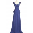 Classic Dress For A Wedding Witness Gemstone Blue - Ref L708 - 05