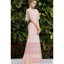 Long Pink Dress Mermaid With Flying 3/4 Sleeve - Ref L714 - 02