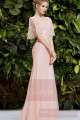 Long Pink Dress Mermaid With Flying 3/4 Sleeve - Ref L714 - 02