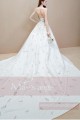 robe de marie moderne en taffetas brode perlees et dentelles romantique - Ref M363 - 03