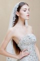 robe de marie moderne en taffetas brode perlees et dentelles romantique - Ref M363 - 04