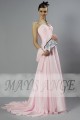 Robe Princesse de soirée longue rose poudre - Ref L125 - 02