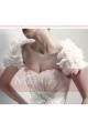 Bolero mariage blanc mousseline fleur - Ref BOL003 - 02