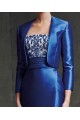 Thick satin blue bolero jacket wedding - Ref BOL061 - 02