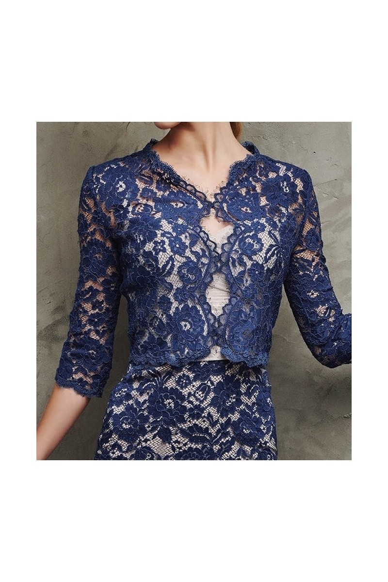 Blue lace evening shrugs and boleros - Ref BOL062 - 01