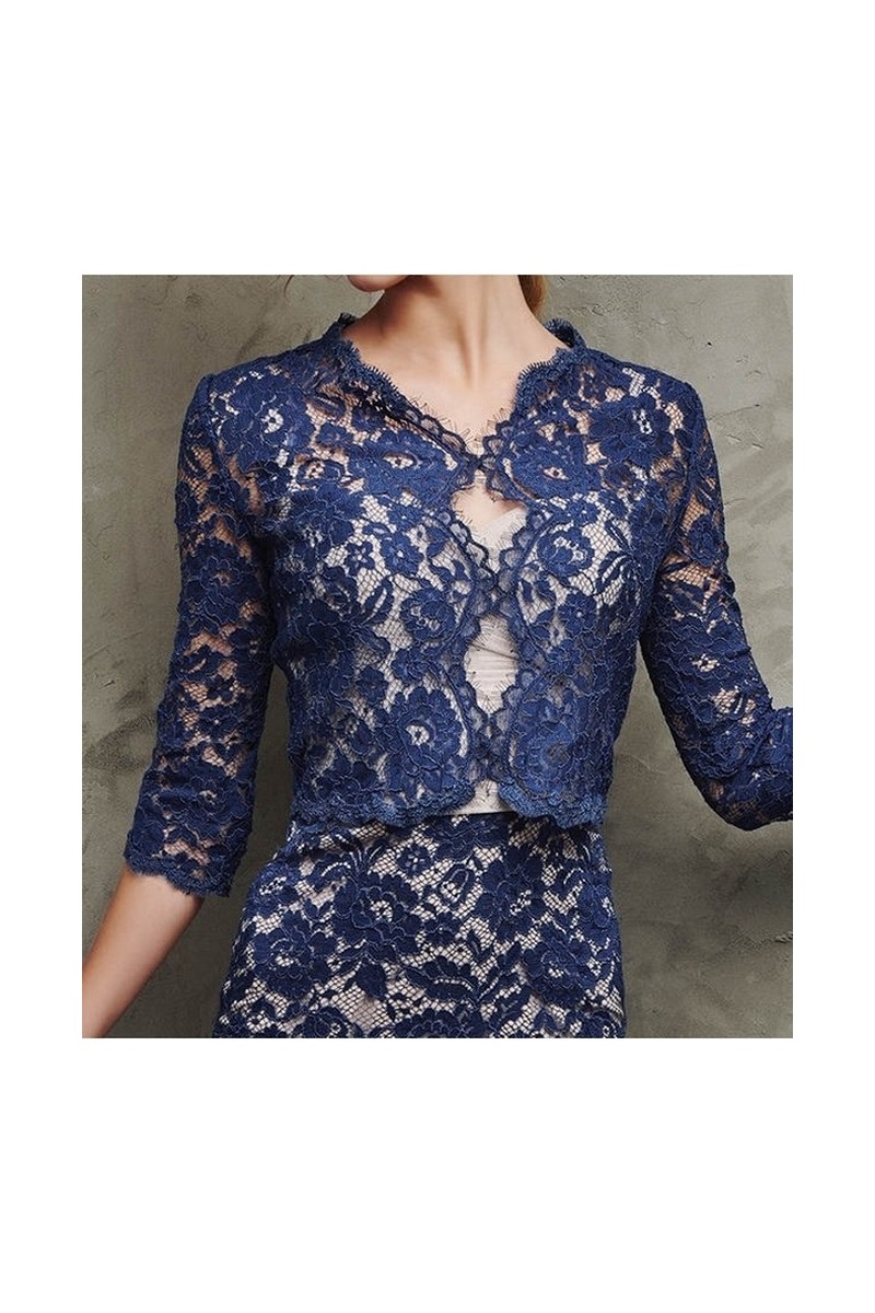 BOL062 bolero Le bleu profond - Ref BOL062 - 01 BOL062 bolero Le bleu profond - Ref BOL062 - 01