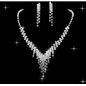 Cheap wedding necklace and earrings set - Ref E114 - 02