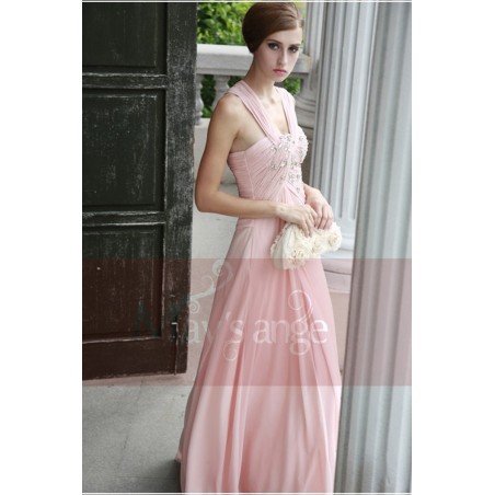 Robe Rose de soirée pas cher