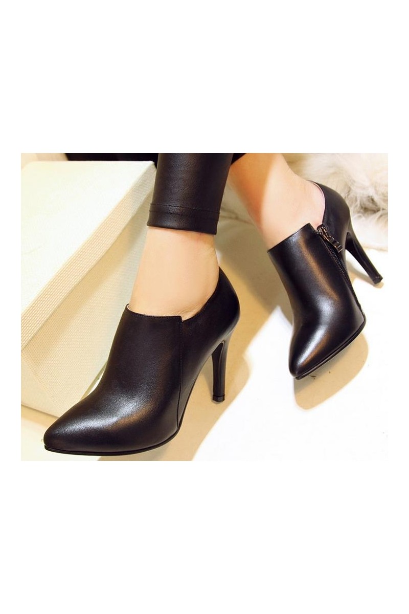 bottines noires femme cuir