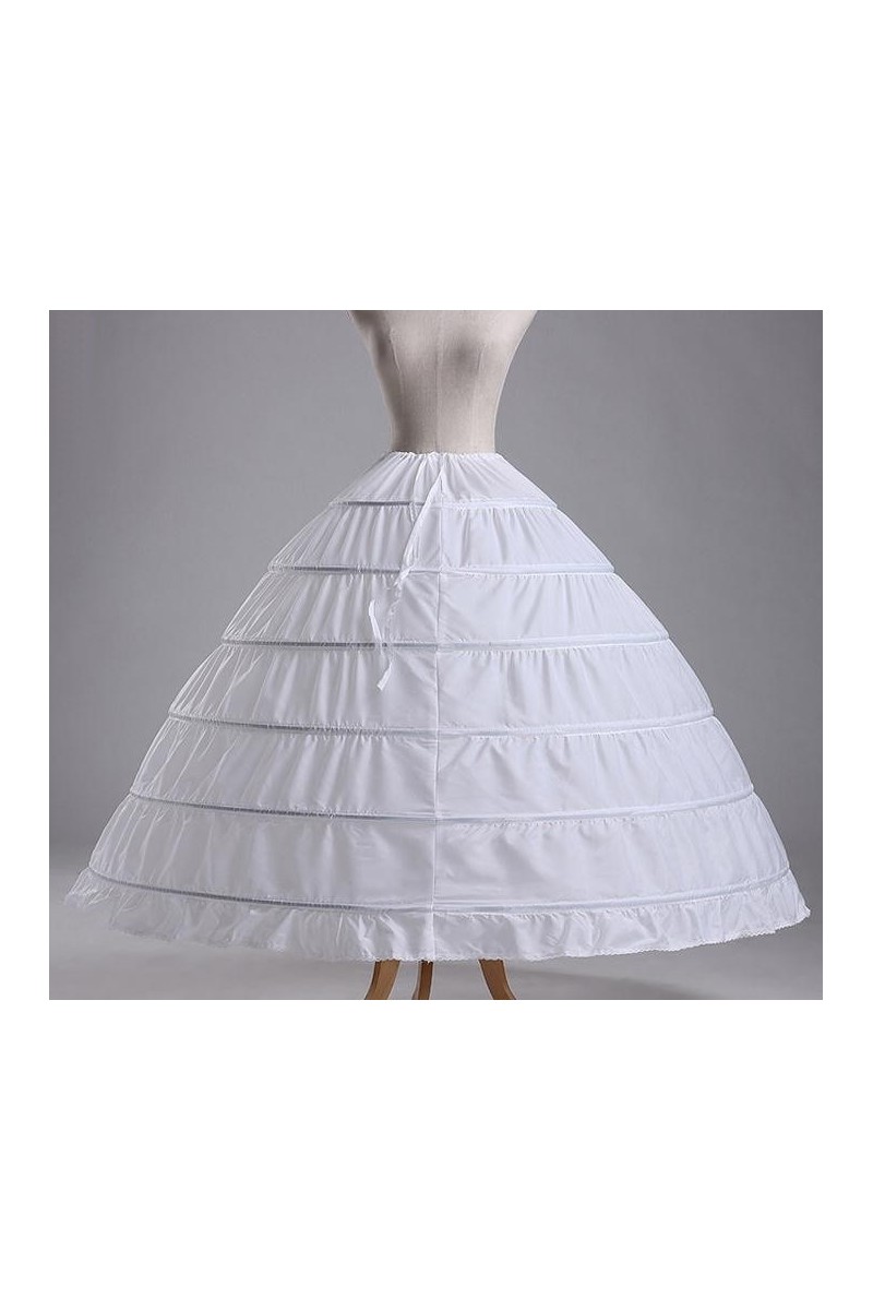 Jupon bouffant blanc sous robe princesse - Ref J002 - 01