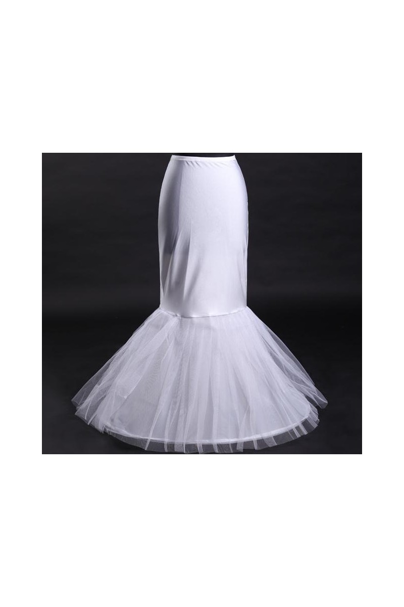 Jupon blanche pour robe de mariage sirène - Ref J007 - 01